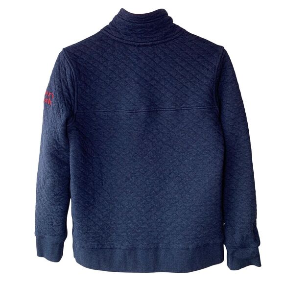 Patagonia Women's XS Cotton Quilt Snap-T Pullover Navy & Red Maker's Mark Logo - Picture 5 of 10